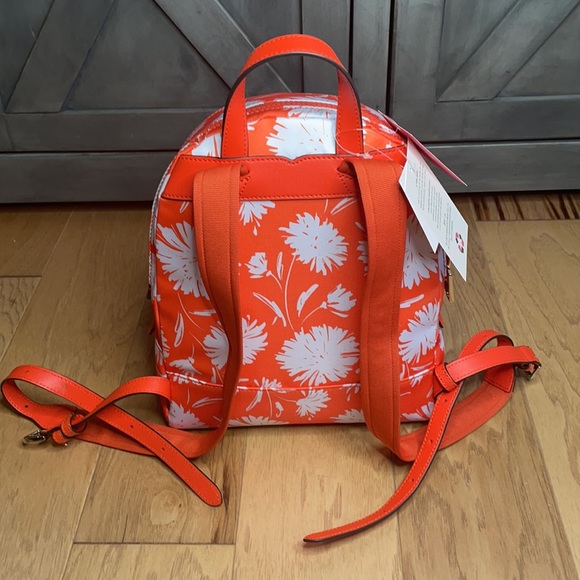 Orange Floral Kate Spade Backpack ♠️ - Picture 3 of 5
